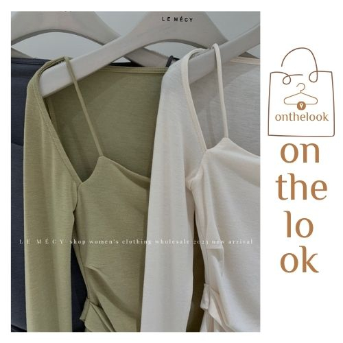 Áo Thun nữ Hottrend 2023, Áo Tay Dài Dáng Ôm Xẻ Vai Phong Cách Hàn Quốc, Y2K Tôn Dáng Gợi Cảm, 4 Màu Nịnh Da