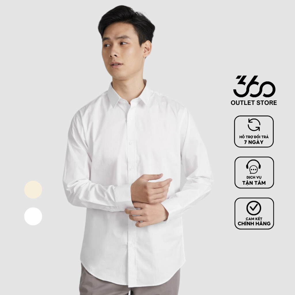 Áo sơ mi nam dài tay thương hiệu 360 Boutique chất liệu cotton cao cấp - STDTK326