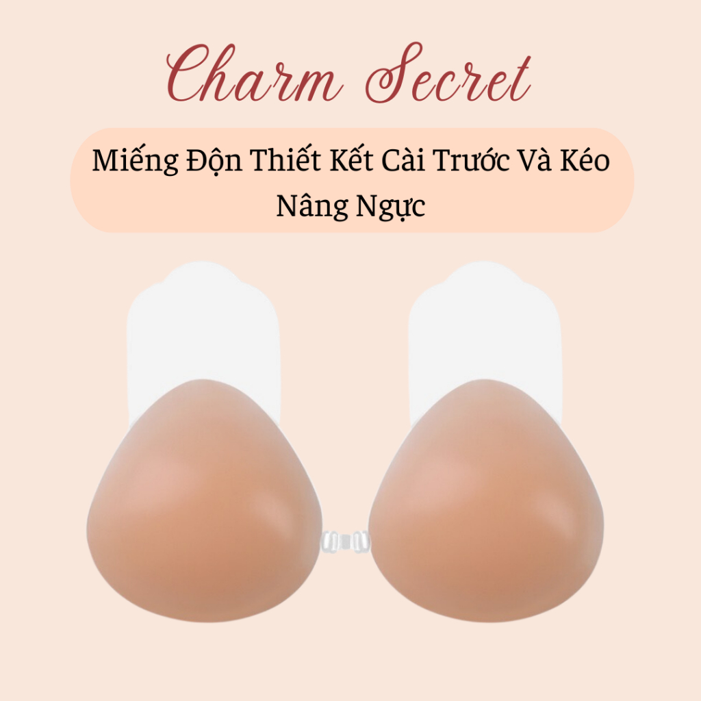 Miếng Dán Nâng Ngực Tạo Khe Tàn Hình Móc Cài Trước Silicon Chống Rơi Tụt,  Áo Ngực Dán Silicon -MDCT