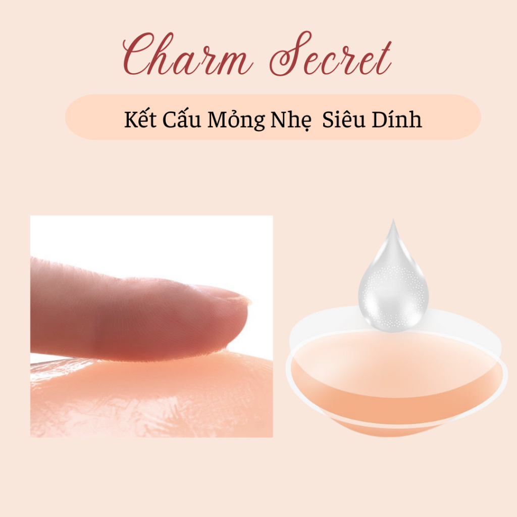 Miếng Dán Nâng Ngực Tạo Khe Tàn Hình Móc Cài Trước Silicon Chống Rơi Tụt,  Áo Ngực Dán Silicon -MDCT
