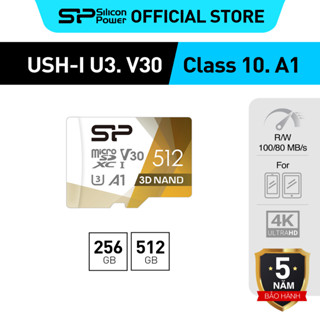 Thẻ nhớ Micro SDHC Silicon Power tốc độ cao 100MBs 256GB 512GB UHS-I U3 | BH 5 năm