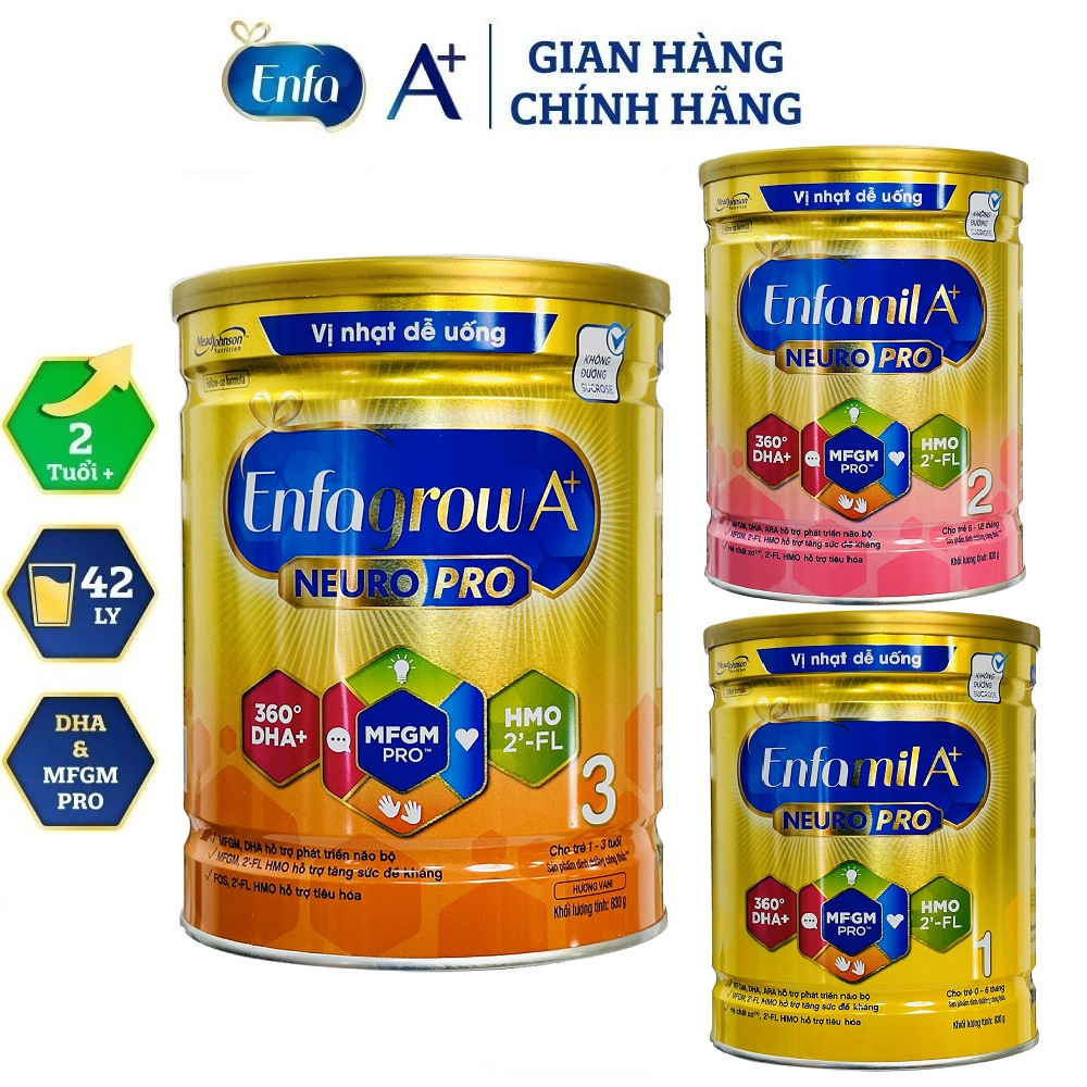 Sữa Enfagrow A+ 3,4, Enfamil a+ 1,2 830g ( Date 2025 )