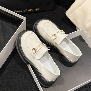 Giày Đốc nữ Miu Miu da bóng đế PU siêu nhẹ cao 5cm