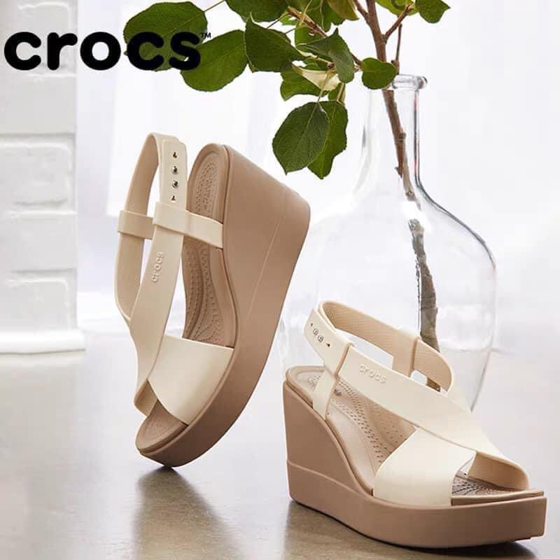 SANDAL BROOKLYN HIGH WEDGE CAO 10CM CHO NỮ MÀU ĐEN