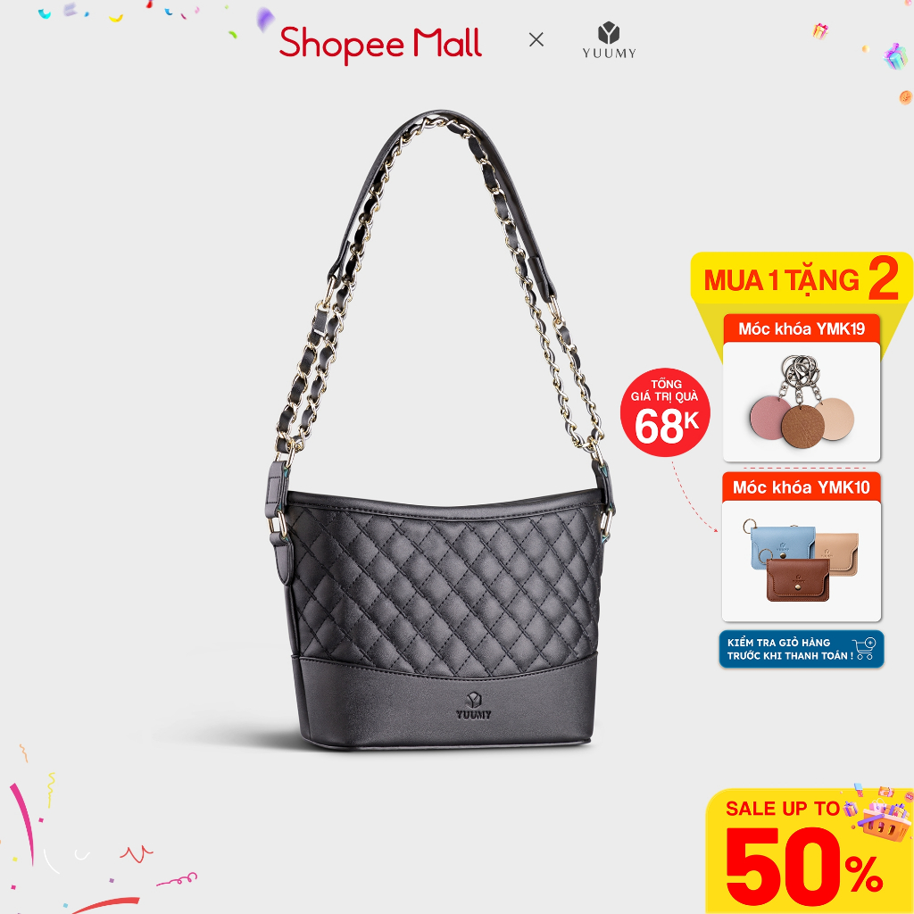 Túi đeo chéo da nữ cỡ trung phối dây da Yuumy Seasand YN152