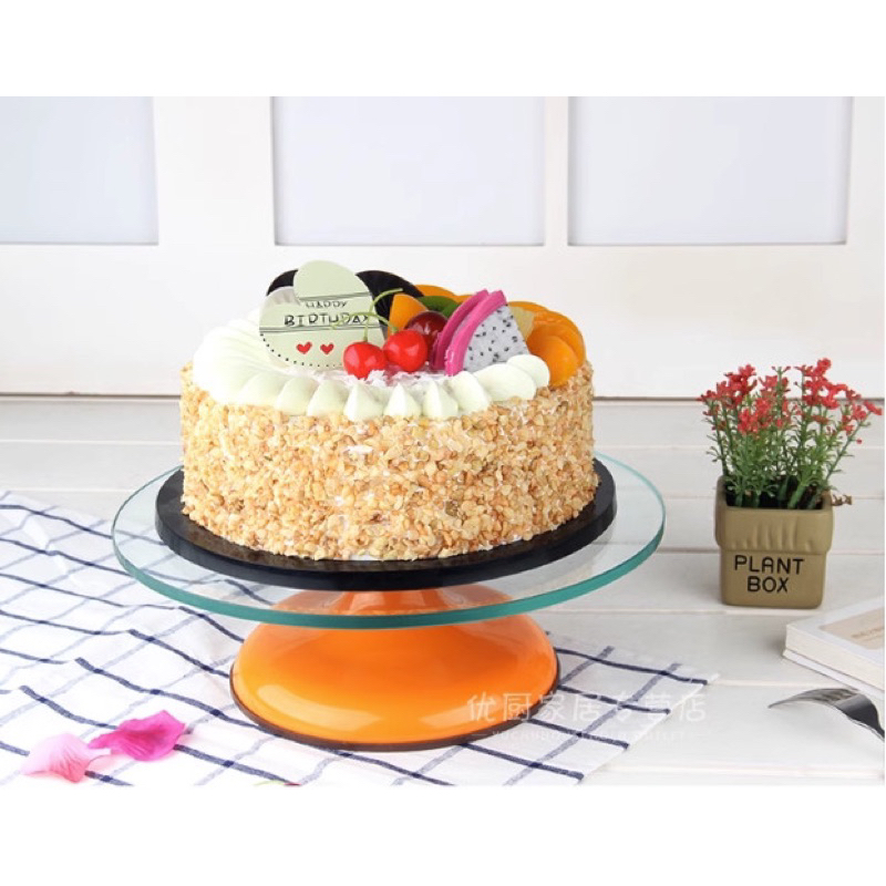 Bàn xoay mặt kính cao cấp 30cm làm bánh sinh nhật