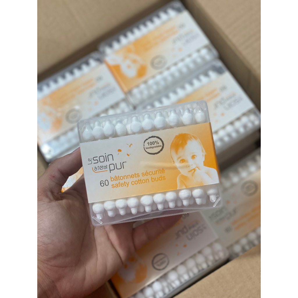 Bông tăm vệ sinh tai cho trẻ xuất xứ Pháp 60 cây