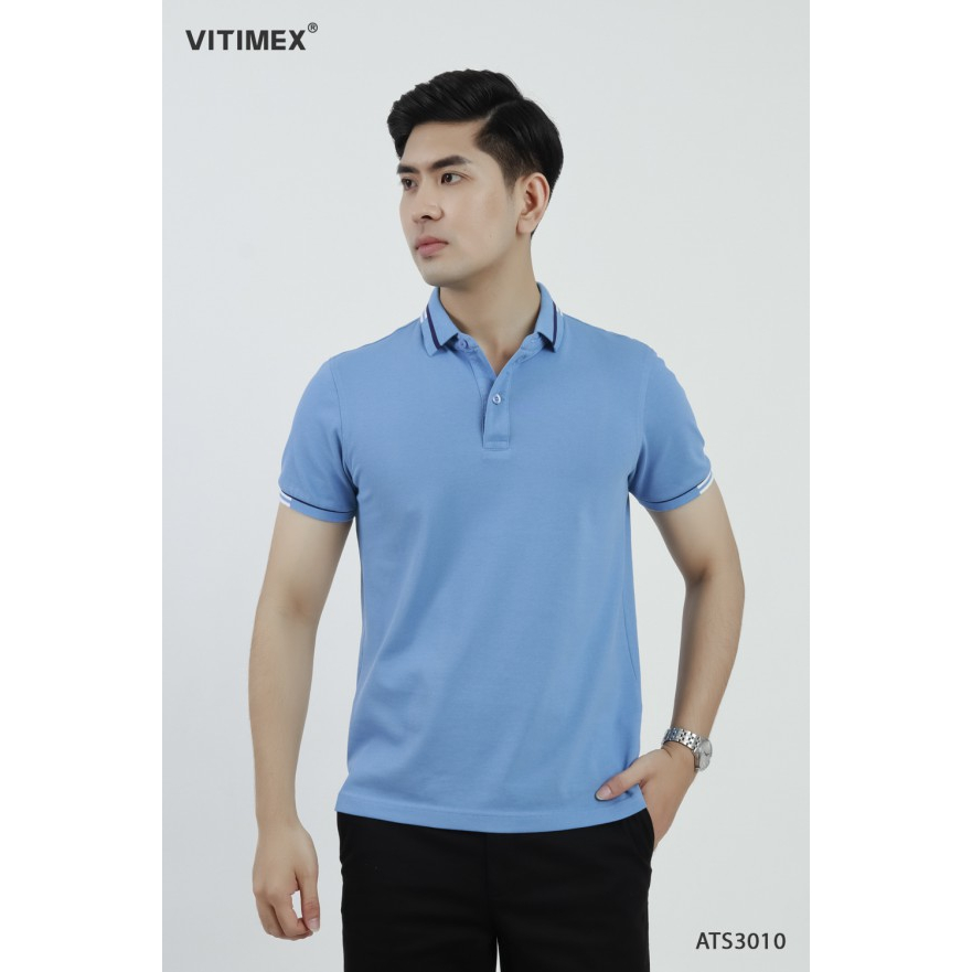 Áo thun nam Polo VITIMEX sợi Tre mềm mượt thoáng khí ATS3010