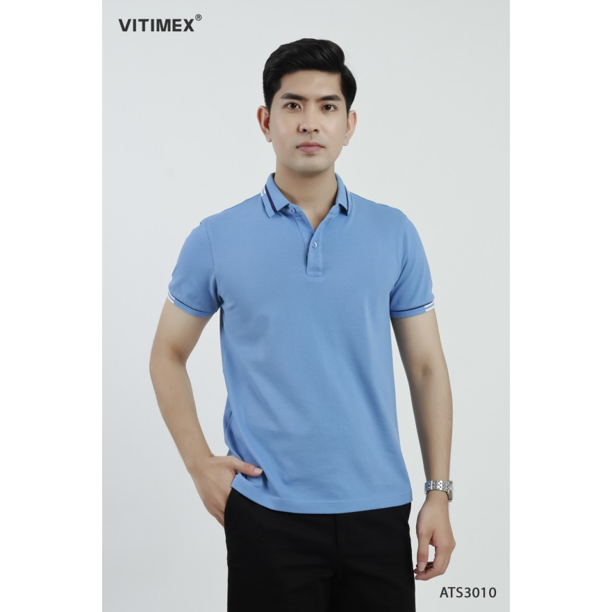 Áo thun nam Polo VITIMEX sợi Tre mềm mượt thoáng khí ATS3010