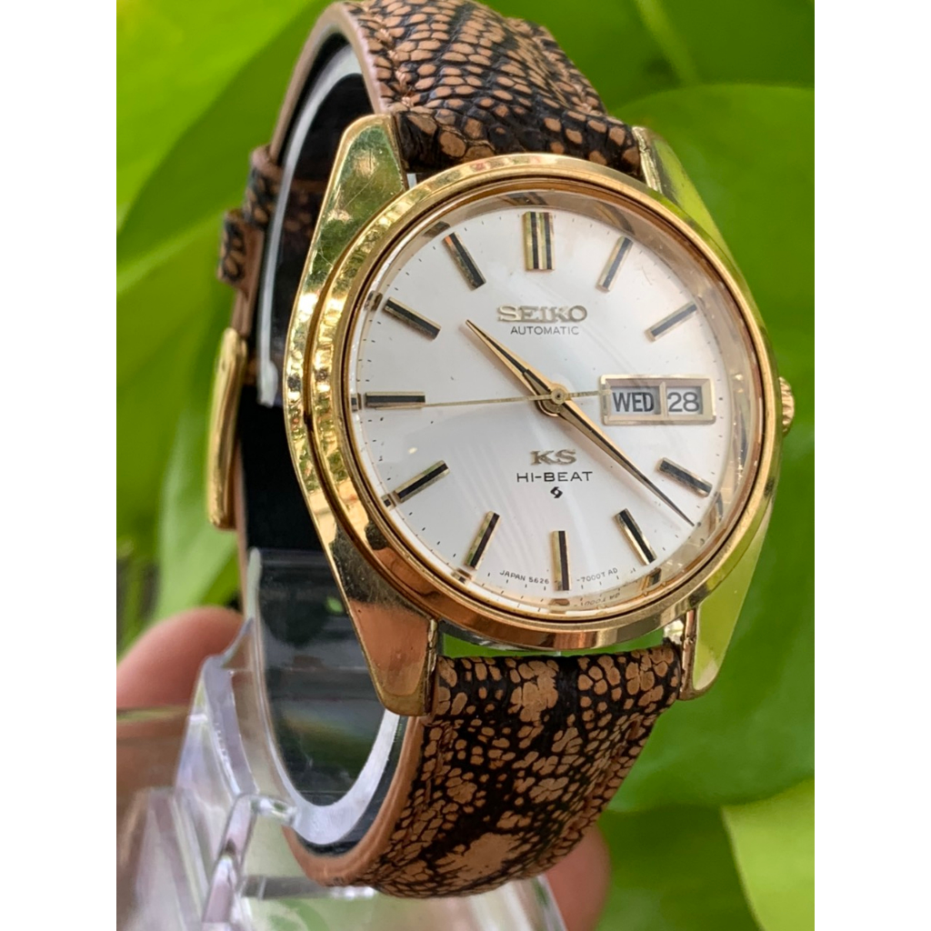 Đồng hồ nam Seiko KS Automatic, 2 lịch, dây da của Nhật