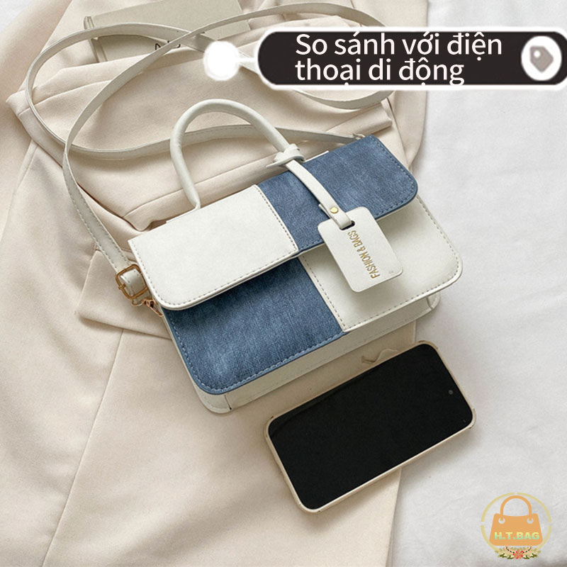 Túi xách nữ đeo chéo túi đi làm bình thường túi đeo vai đơn giản thời trang 2023 mới túi vuông nhỏ Món quà sinh nhật