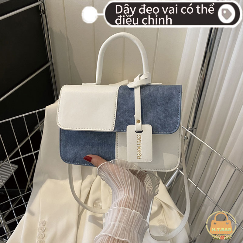 Túi xách nữ đeo chéo túi đi làm bình thường túi đeo vai đơn giản thời trang 2023 mới túi vuông nhỏ Món quà sinh nhật