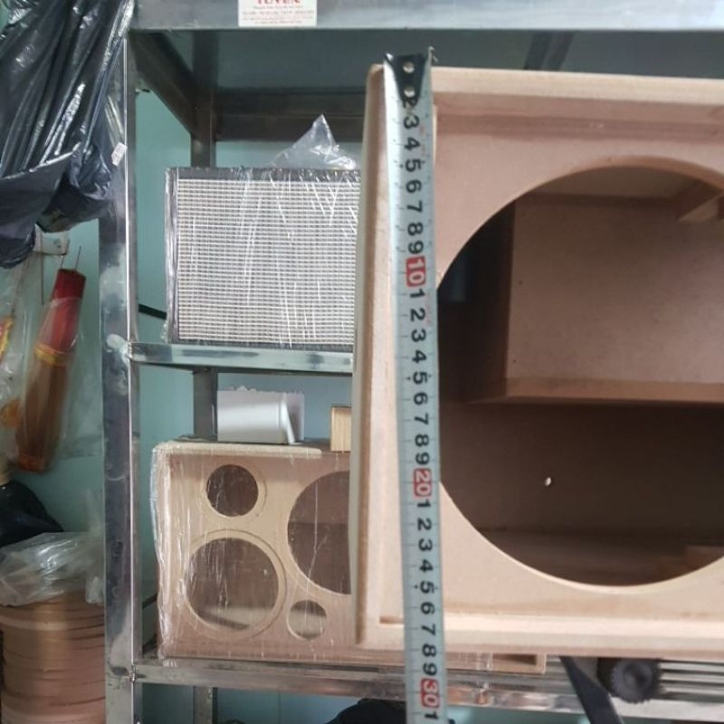 Vỏ thùng loa thô 2 bass 25 đôi cắt mạch 19×39