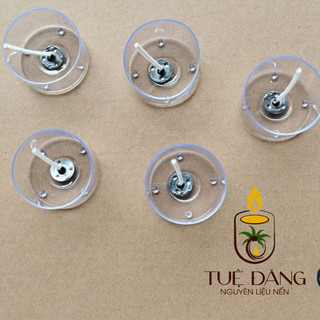 Combo 100 vỏ tealight nhựa làm nến kèm bấc - Tuệ Đăng