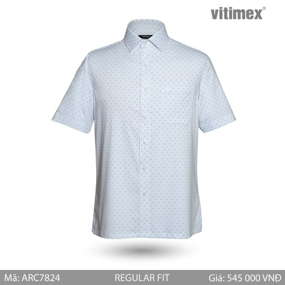 ÁO SƠ MI NGẮN TAY REGULAR VẢI TRE MÁT LẠNH ARC7824