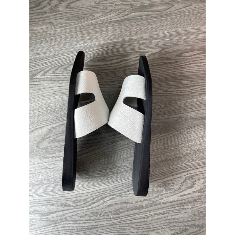 Dép Da Nam Cao Cấp Atshoes Dép chữ H Cao Cấp Da Bò Đế Caosu  Chống Nước HAT51