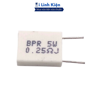 Điện trở sứ 5w 0.1r 0.15r 0.2r 0.22r 0.25r 0.33r 0.47r 0.5r 5% chân đứng chất lượng cao ilinhkien.