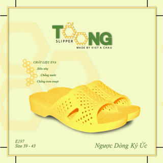  Dép tổ ong VÀNG nhựa EVA siêu bền siêu nhẹ chống trơn trượt đế dày  FORM LỚN ĐẶT LÙI 1-2 SIZE  