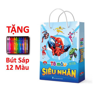 Sách - bộ 6 cuốn tô màu siêu nhân cho bé 2 - 6 tuổi