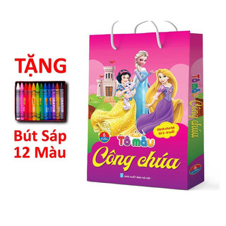 Sách - bộ 6 cuốn tô màu công chúa cho bé 3 - 6 tuổi