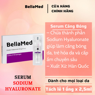 Tách lẻ Serum dưỡng da BellaMed Sodium Hyaluronate giúp căng bóng da, trẻ hóa và cấp ẩm