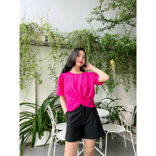 Áo croptop xoắn bụng