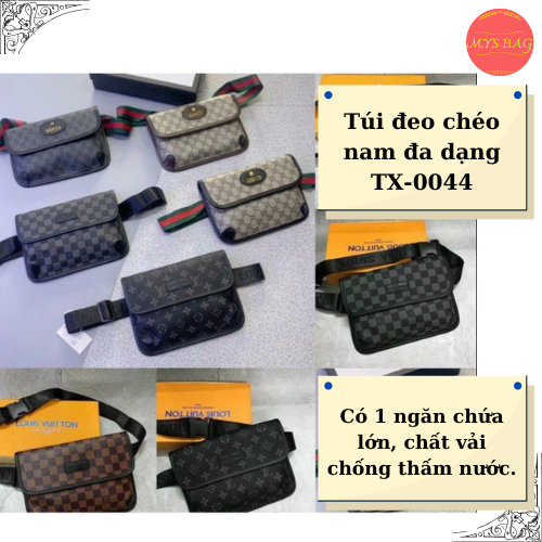 Túi Đeo Chéo vân dệt tag da - Túi Chéo cao cấp Cho Nam