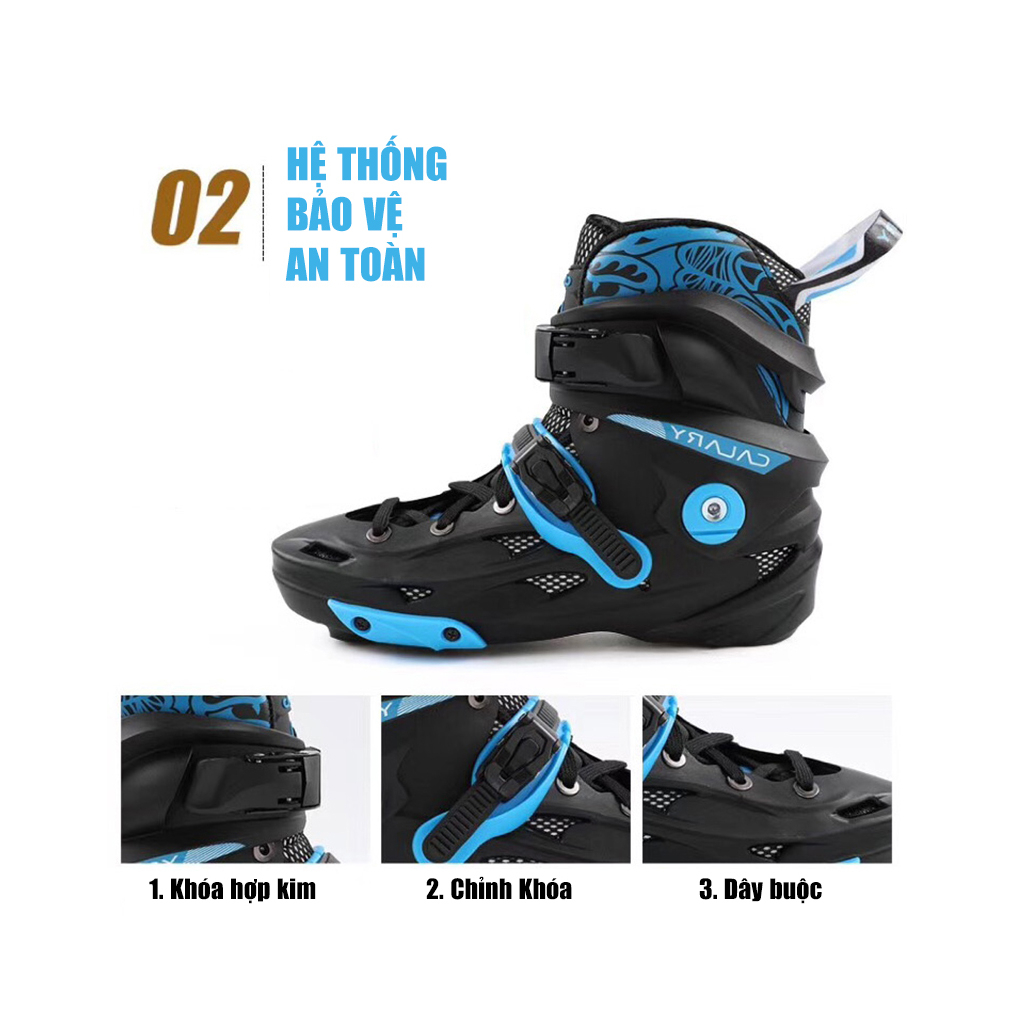 Giày patin người lớn Centosy Calary C9 - bánh cao su đặc, trượt mượt mà thiết kế trượt patin chuyên dụng