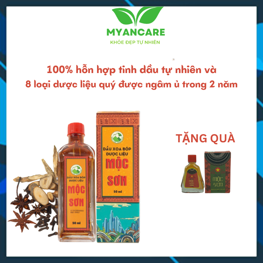 Dầu xoa bóp dược liệu Mộc Sơn trị đau nhức xương khớp 50ml