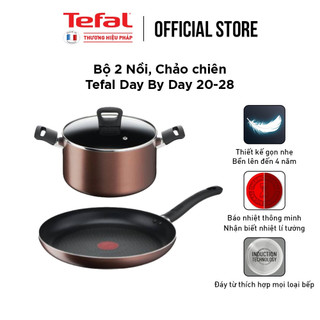 Combo Tefal Day By Day Nồi 20 cm & Chảo chiên 28cm