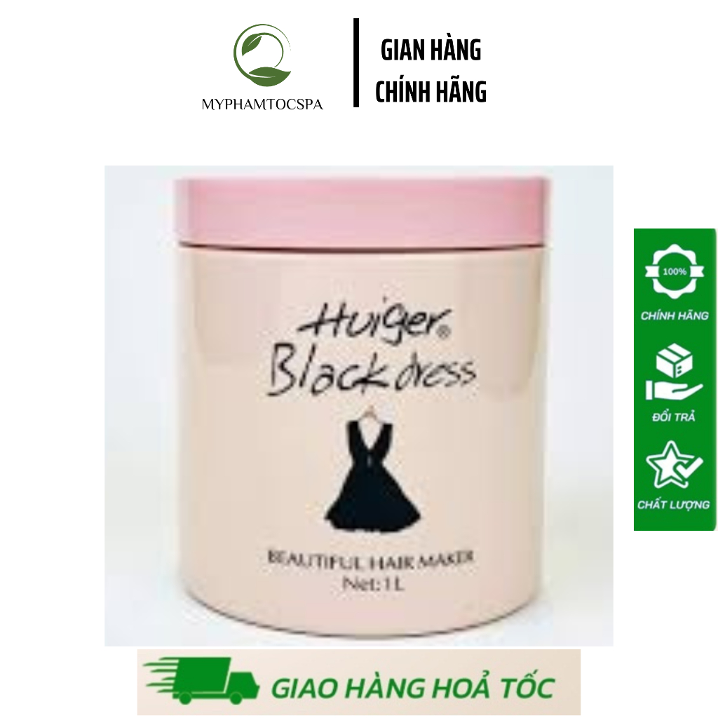 Kem Ủ Xả Tóc Siêu Mềm Mượt Huiger Black Dress 1000ml Myphamtocspa