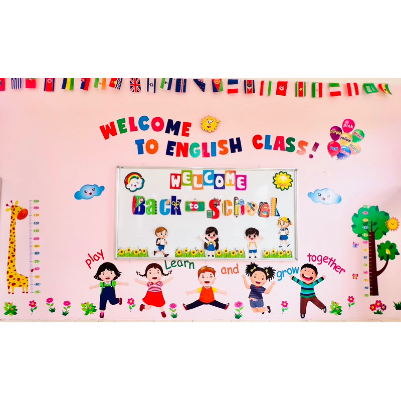 Tranh trang trí phòng Tiếng Anh theo kích thước yêu cầu