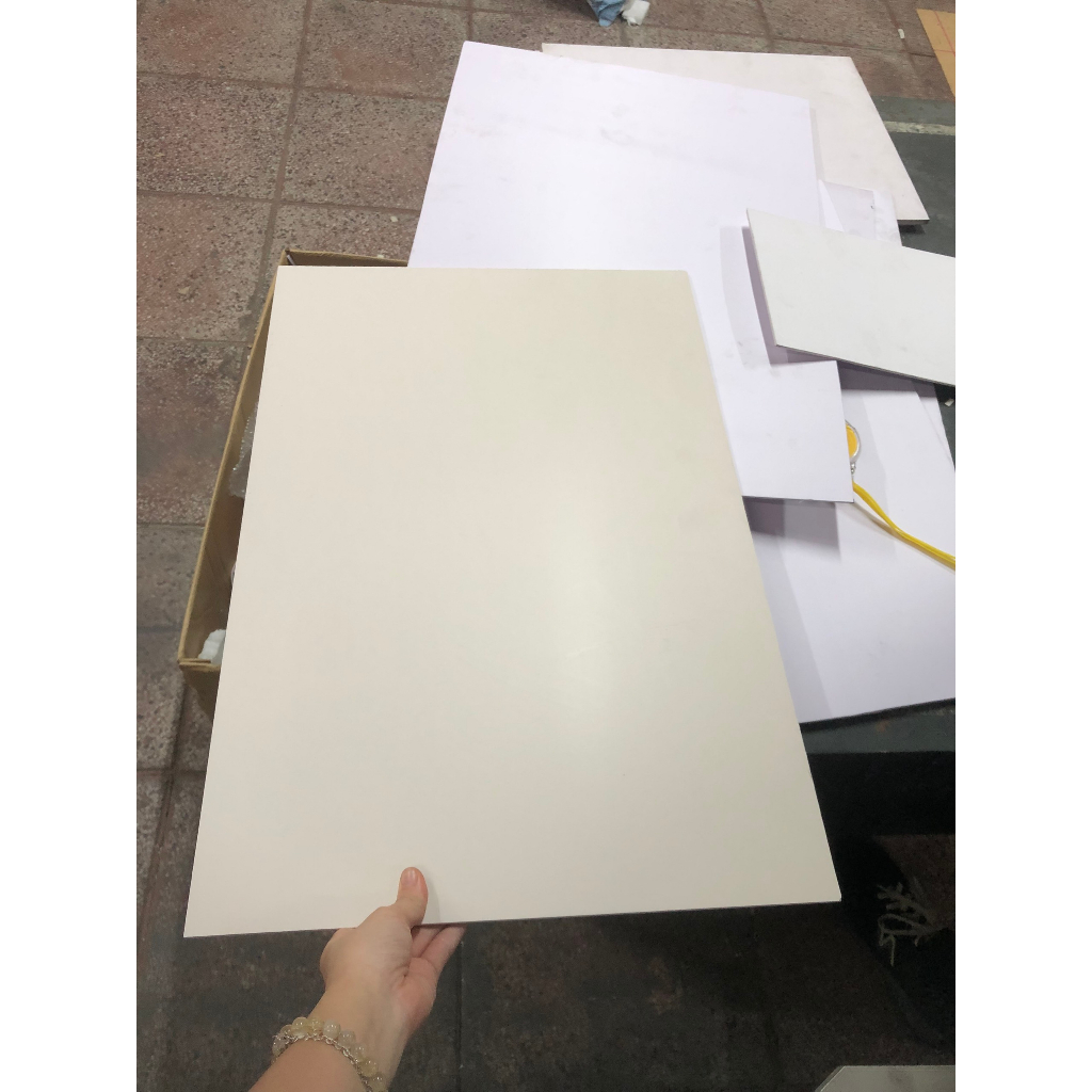 Tấm Ván Nhựa PVC Foam 5mm khổ lớn 40x60cm, 10mm, màu trắng sữa, chống nước