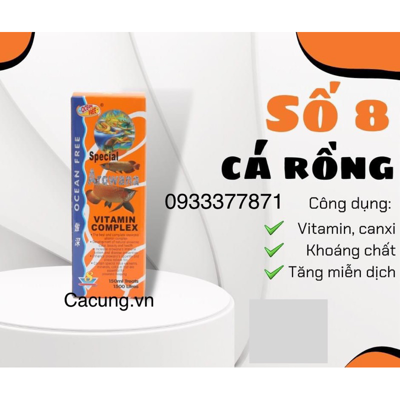 Chai Số 8 Vitamin Cá Rồng - Bổ Sung Vitamin cho cá cảnh (Hàng Công Ty)