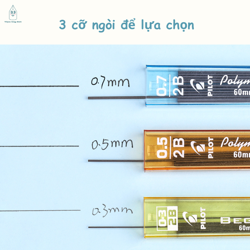 Ruột bút chì bấm Pilot Hi-Polymer nhiều cỡ ngòi 0.3mm/0.5mm/0.7mm