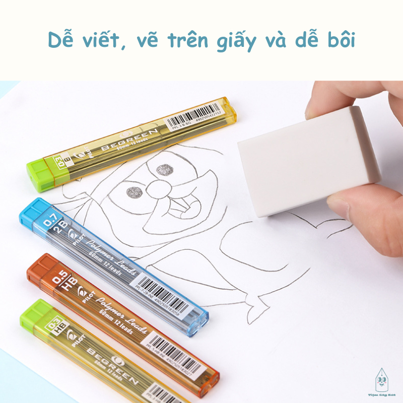 Ruột bút chì bấm Pilot Hi-Polymer nhiều cỡ ngòi 0.3mm/0.5mm/0.7mm