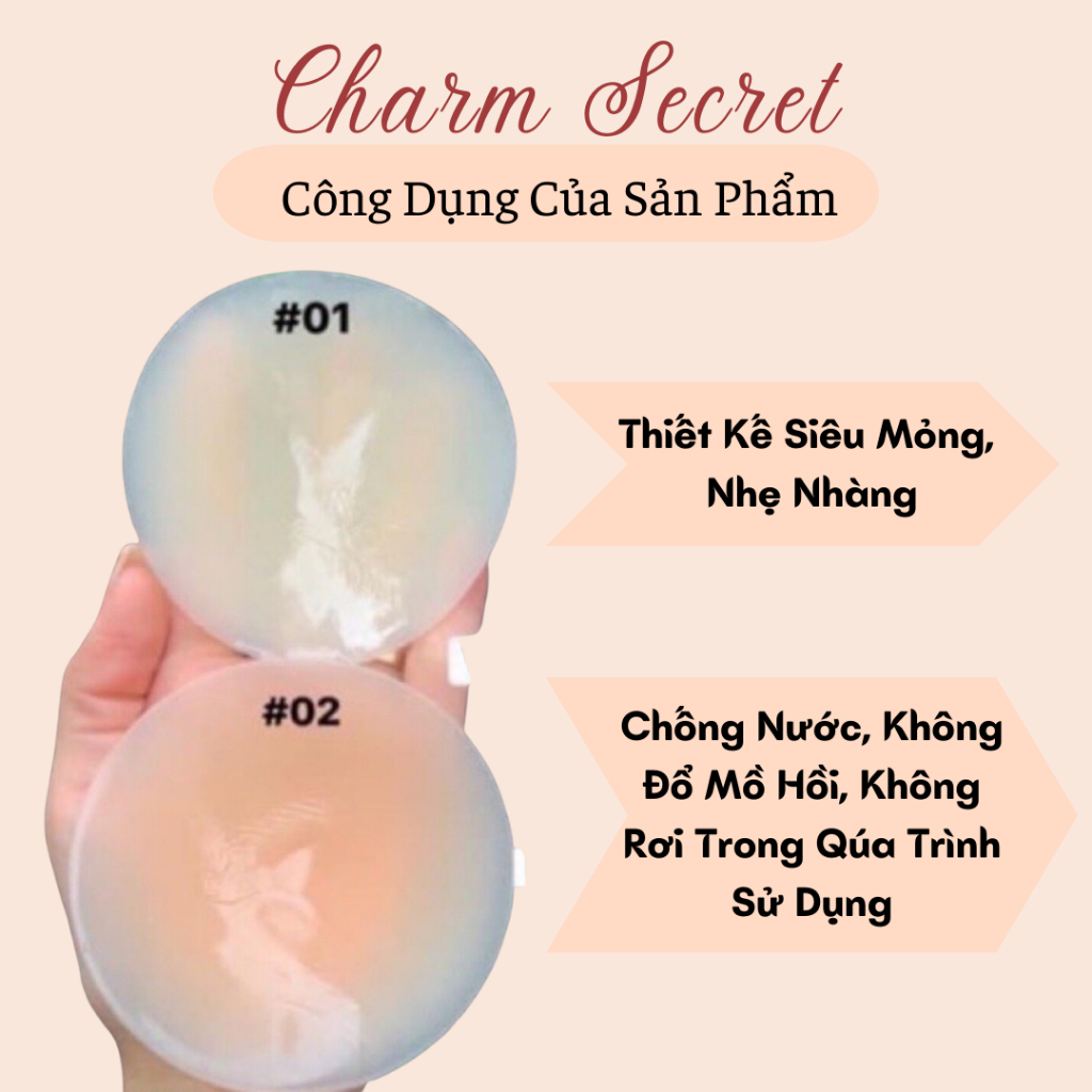 Miếng Dán Ngực Silicon To Thật Da Nâng Ngực Siêu Dính Không Lộ, Đảm Bảo Không Bong Dùng Nhiều Lần Đệm 0.5 -1 cm - 991