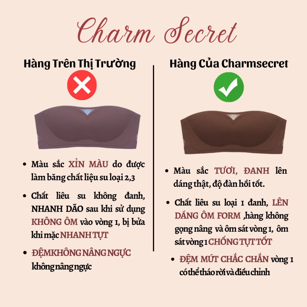 Áo Lót Không Dây Chống Tụt Nâng Ngực Áo Cup Ngực Áo Bra Quây Không Gọng, Áo Lót Quây - CNS