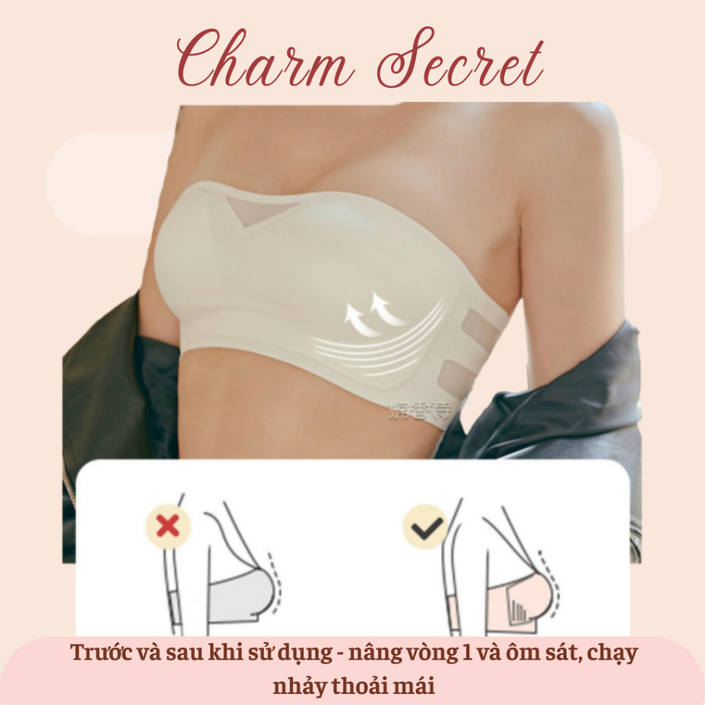 Áo Lót Không Dây Chống Tụt Nâng Ngực Áo Cup Ngực Áo Bra Quây Không Gọng, Áo Lót Quây - CNS