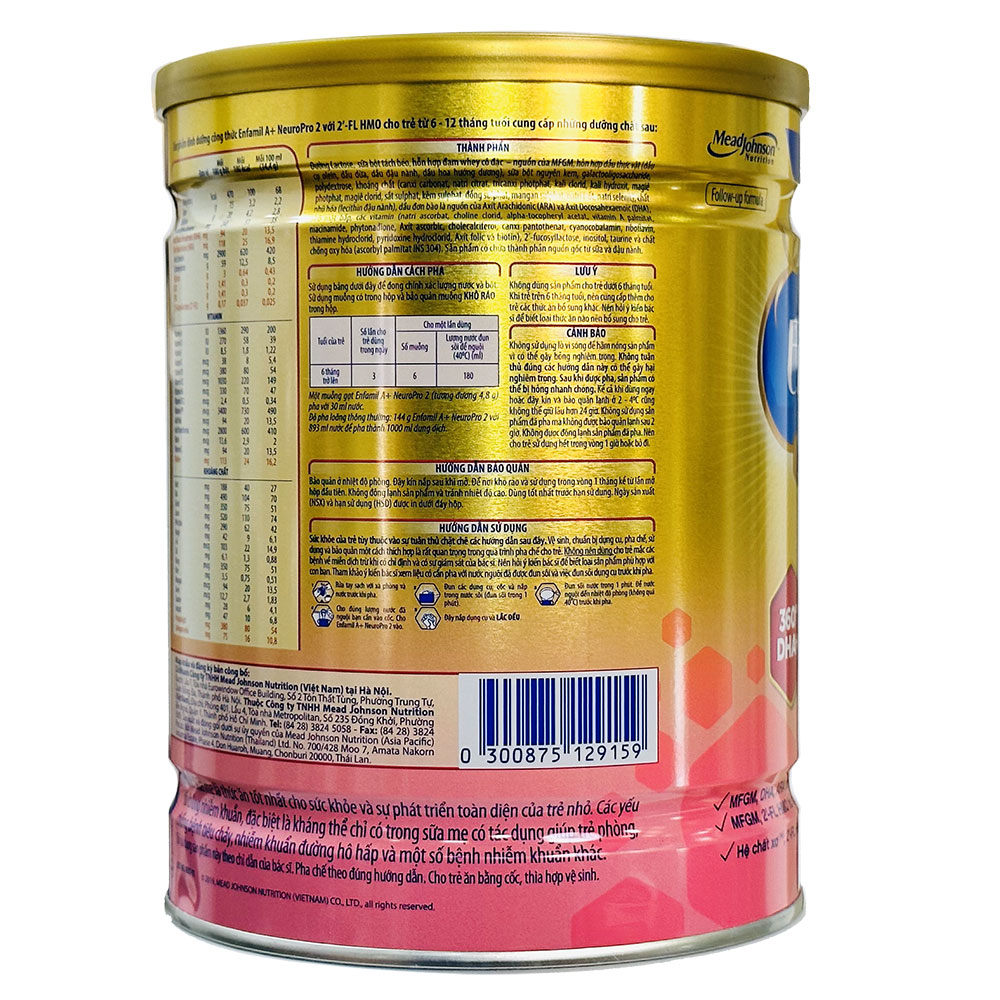 Sữa Enfamil A+ NeuroPro 2 830g