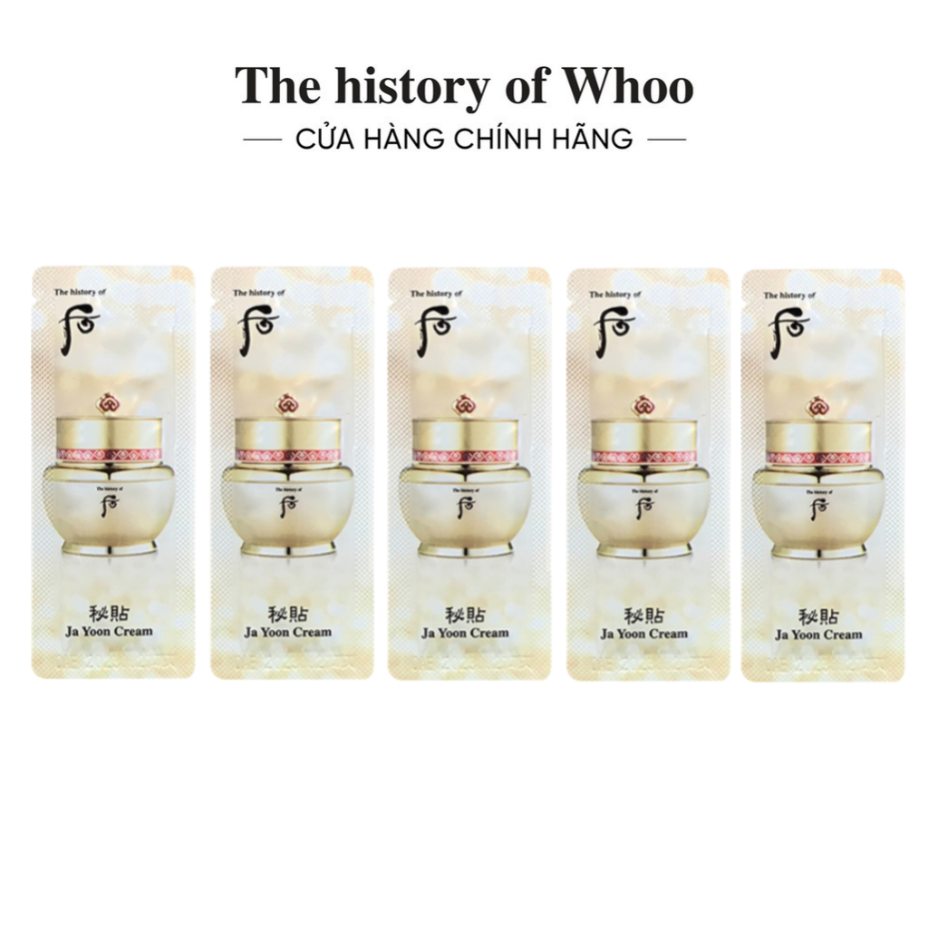 [HB Gift] Kem dưỡng tự nhuận tái sinh da The history of Whoo Bichup Ja Yoon Cream 1ml/gói