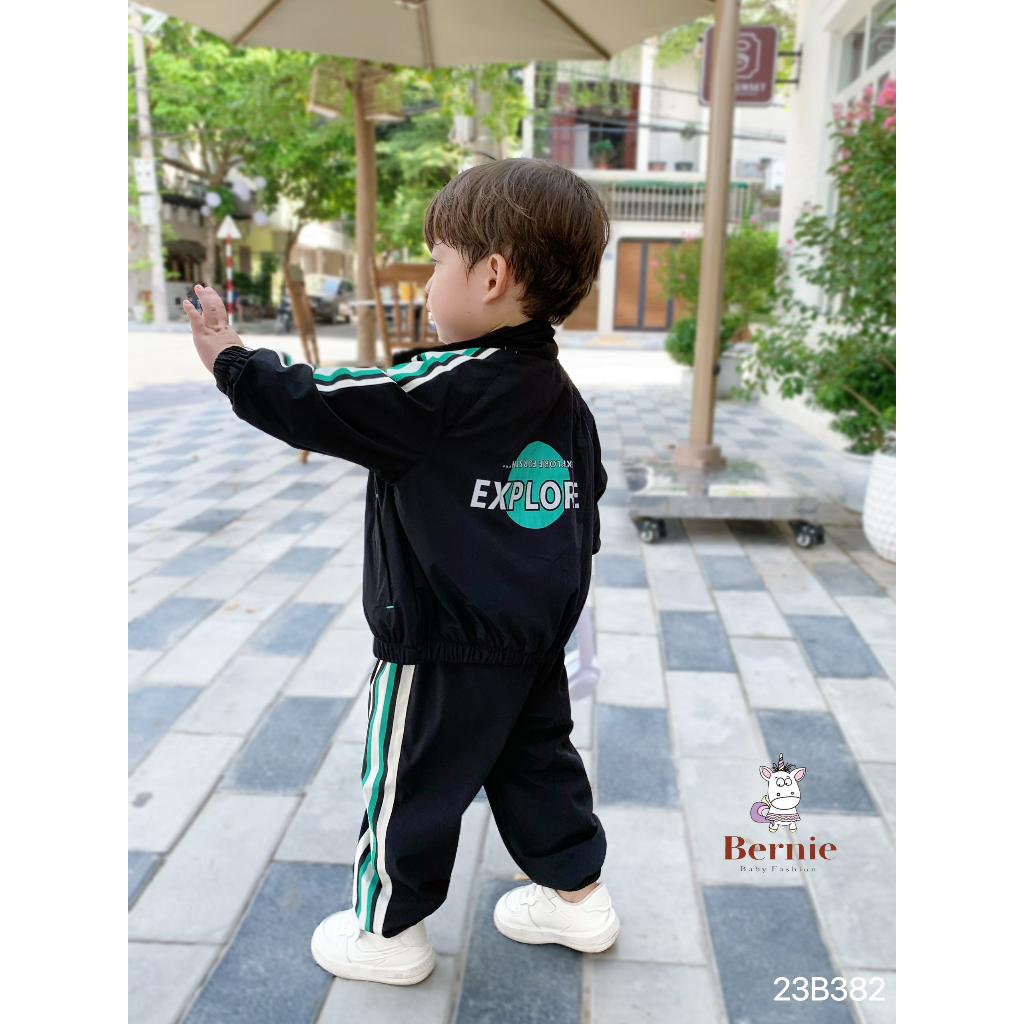 Bộ gió bé trai 2 lớp Explore Bernie - Bộ thể thao cho bé từ 9-23kg - 23B382