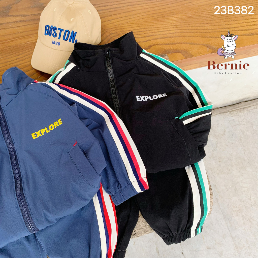 Bộ gió bé trai 2 lớp Explore Bernie - Bộ thể thao cho bé từ 9-23kg - 23B382