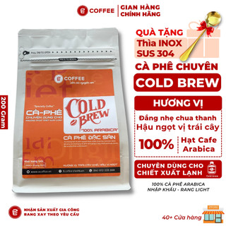 Cà phê Cold brew Arabica xay khô vị đắng nhẹ chua thanh hương trái cây khô hậu ngọt thơm từ E-Coffee