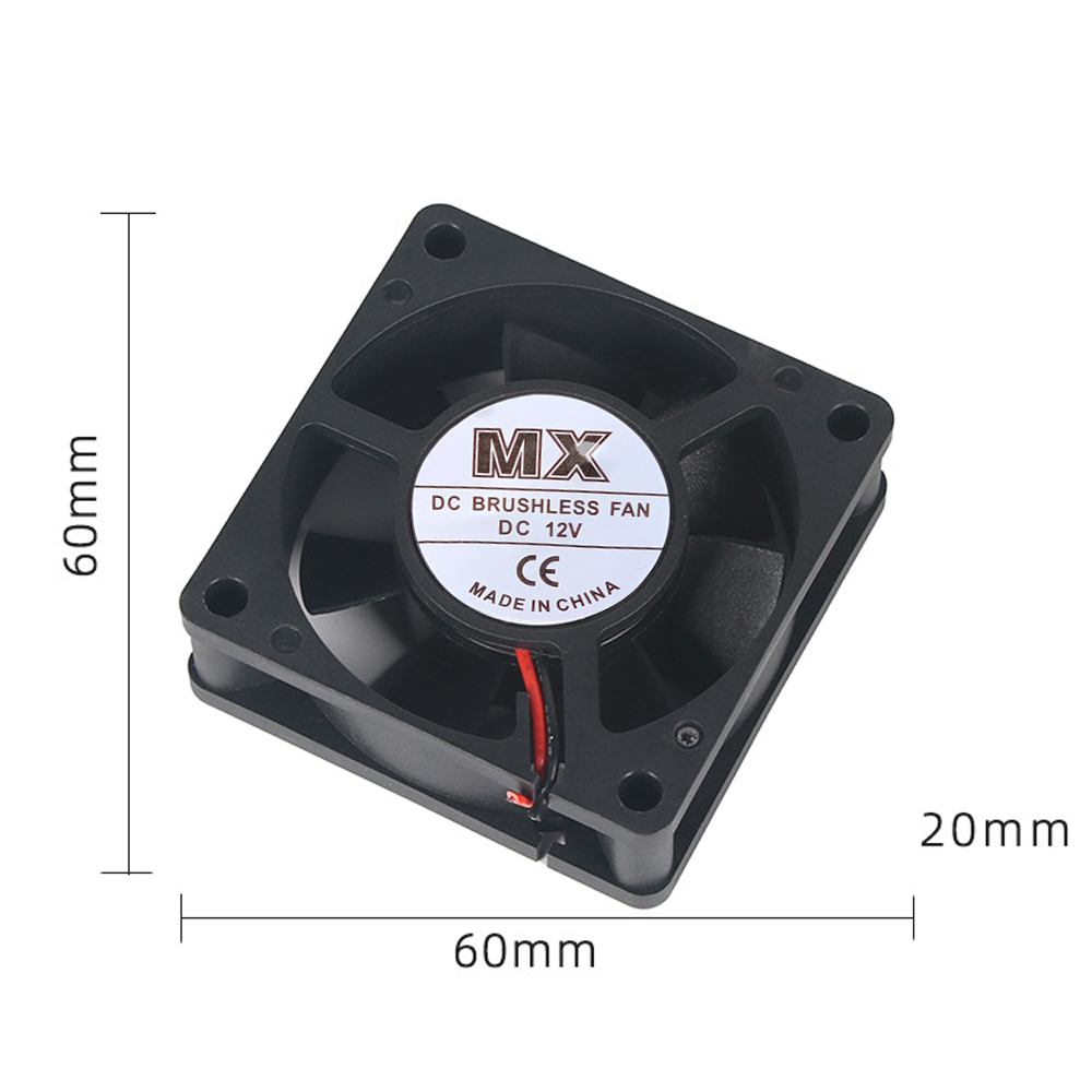 Quạt tản nhiệt MX 12v 4x4, 6x6, 8x8, 12x12CM, làm mát thủy sinh đầy đủ kích thước