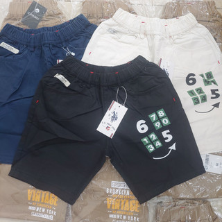 Quần Short Lửng Chất Kaki Cao Cấp Cho Bé Trai Dáng Rộng Phong Cách Hàn Quốc Size 22-36kg