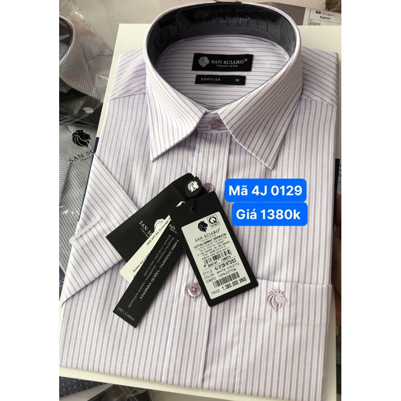 Áo sơ mi san sciaro  giá 1380k sale 560k Form regular