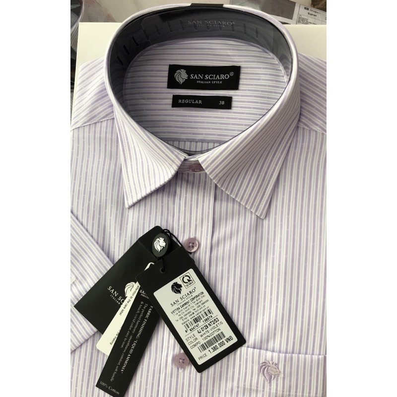 Áo sơ mi san sciaro  giá 1380k sale 560k Form regular
