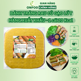 Bánh tráng gạo lứt rau củ ngũ sắc hữu cơ ONFOD ăn kiêng giảm cân healthy eatclean 500g