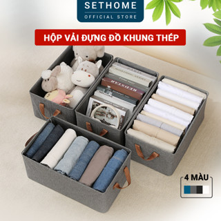  Hộp vải khung thép SETHOME đa năng đựng quần áo sách vở đồ chơi 